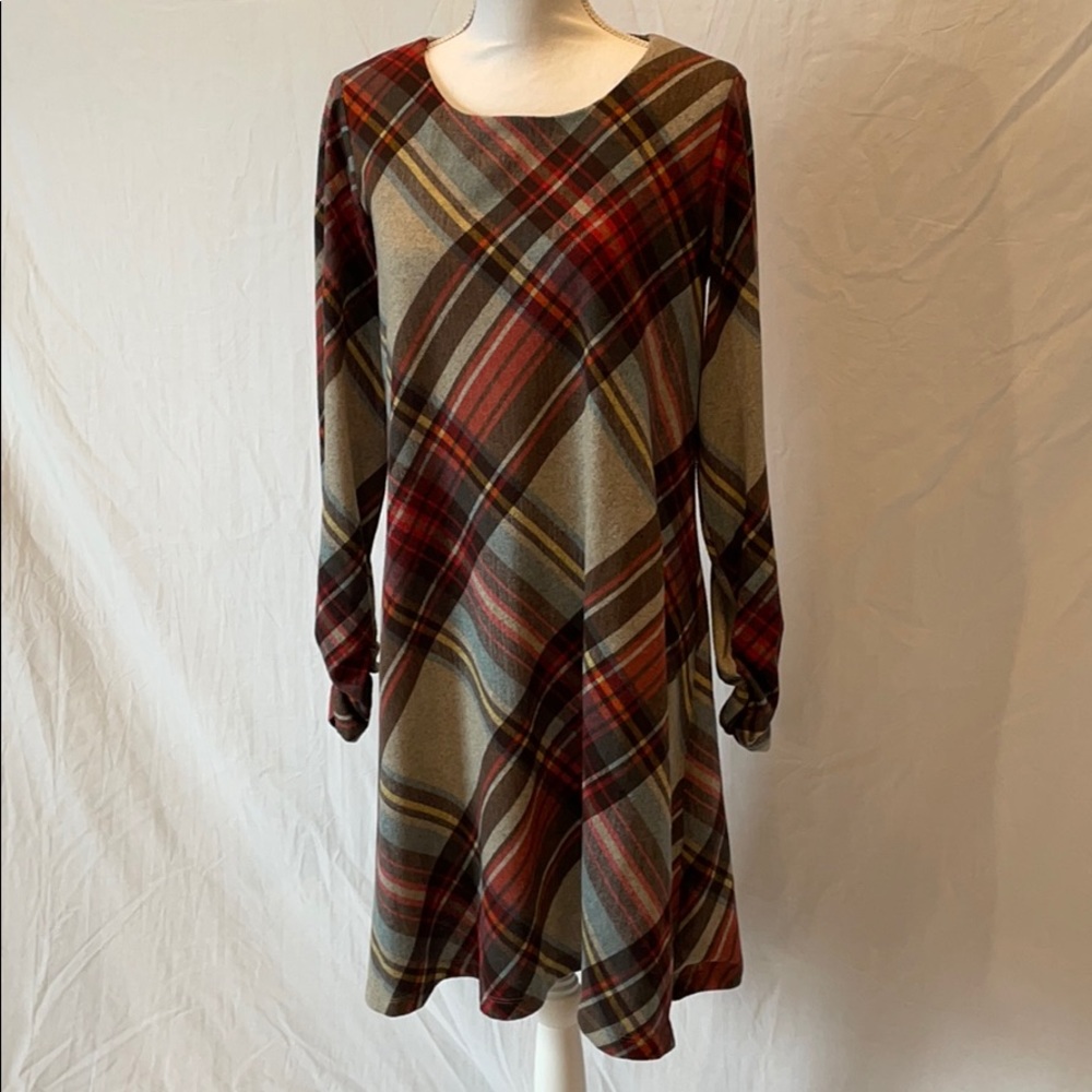 Madison Leigh Plaid Knit Dress